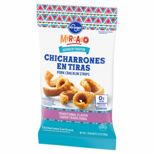 Kroger® Mercado Chicharrones en Tiras Original Pork Cracklin Strips Perspective: bottom