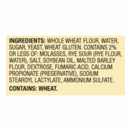 Western Hearth® Artisan 100% Whole Wheat Bread Perspective: bottom