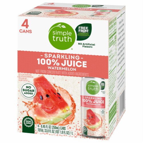 Simple Truth® Sparkling 100% Watermelon Juice Cans Perspective: bottom