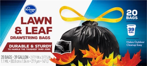 Kroger® 39 Gallon Lawn & Leaf Dawstring Bags Perspective: bottom