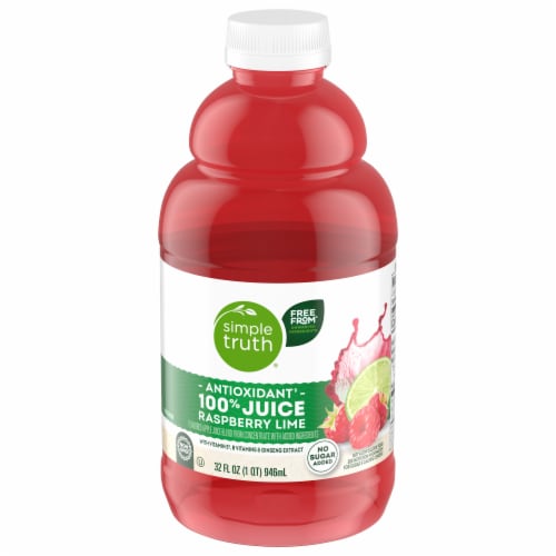 Simple Truth® Antioxidant Raspberry Lime 100% Juice Bottle Perspective: bottom