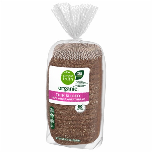 Simple Truth Organic® Thin Sliced 100% Whole Wheat Bread Perspective: bottom