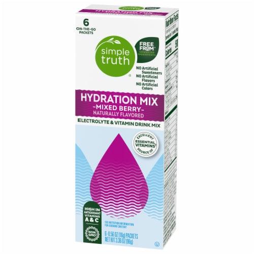 Simple Truth® Electrolyte Naturally Flavored Mixed Berry Drink Mix Packets Perspective: bottom