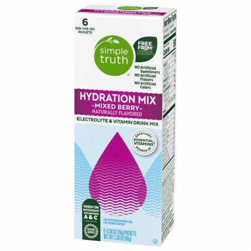 Simple Truth® Electrolyte Naturally Flavored Mixed Berry Drink Mix Packets Perspective: bottom