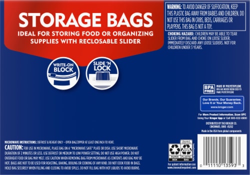 Kroger® Quart Storage Bags Perspective: bottom