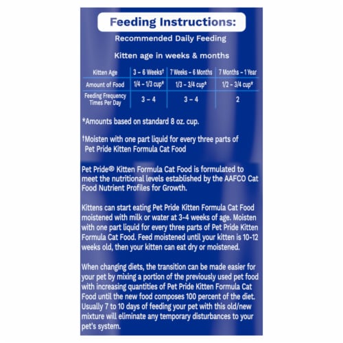 Pet Pride® Kitten Dry Cat Food Chicken Flavor Perspective: bottom