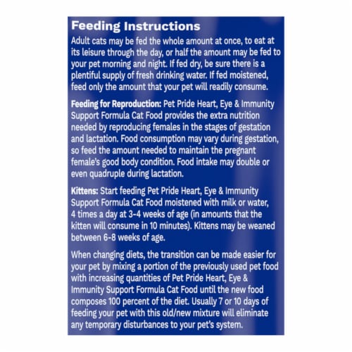 Pet Pride® Heart Eye & Immunity Support All Life Stages Dry Cat Food Chicken Flavor Perspective: bottom