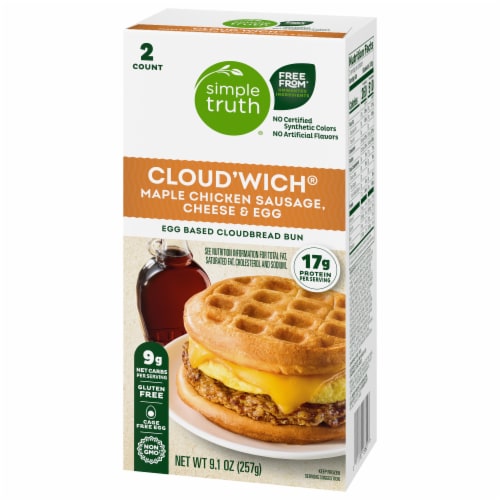 Simple Truth® Cloud'Wich® Maple Chicken Sausage Cheese & Egg Breakfast Sandwiches Perspective: bottom