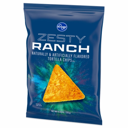 Kroger® Zesty Ranch Tortilla Chips Perspective: bottom
