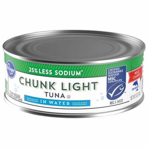 Kroger® Less Sodium Chunk Light Tuna in Water Perspective: bottom
