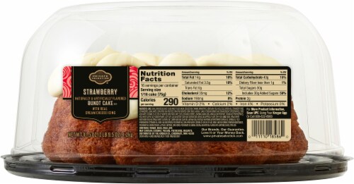 Private Selection® Strawberry Bundt Cake with Real Cream Cheese Icing Perspective: bottom