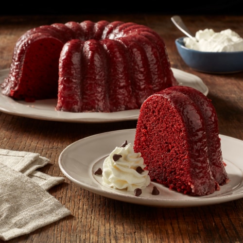 Bakery Fresh Goodness Red Velvet Bundt Cake Perspective: bottom