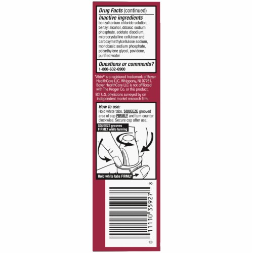 Kroger® Nasal Decongestant No Drip Nasal Spray Oxymetazoline HCl Perspective: bottom