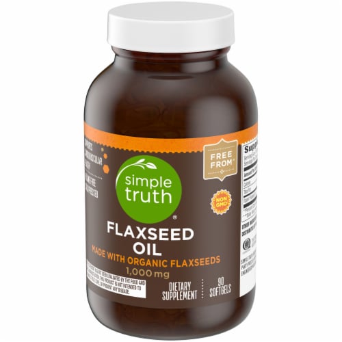 Simple Truth® Flaxseed Oil Softgels 1000mg Perspective: bottom