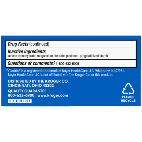 Kroger® Non-Drowsy Allergy Relief Loratadine Tablets Perspective: bottom