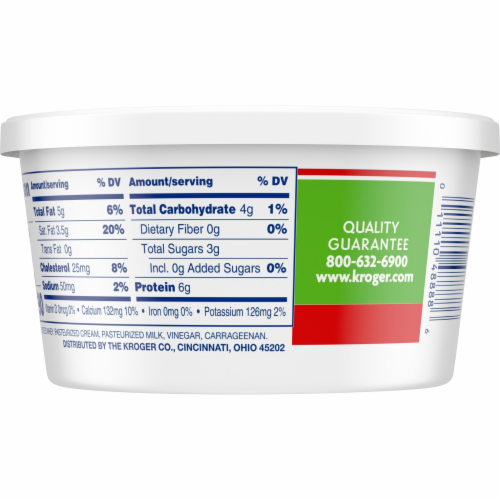 Kroger® Whole Milk Ricotta Cheese Tub Perspective: bottom