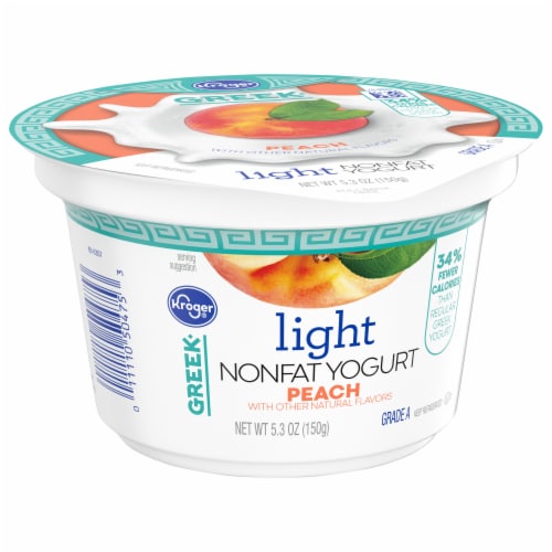 Kroger® Peach  Light Nonfat Greek Yogurt Cup Perspective: bottom