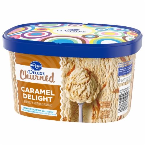 Kroger® Deluxe Churned Caramel Delight Light Ice Cream Tub Perspective: bottom