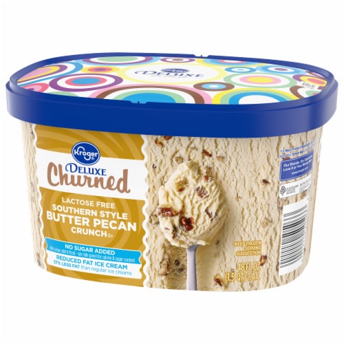 Kroger® Deluxe Churned Lactose Free Southern Style Butter Pecan Crunch Ice Cream Perspective: bottom
