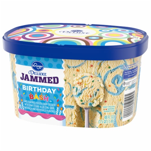 Kroger® Deluxe Jammed Birthday Bash Frozen Dairy Dessert Tub Perspective: bottom