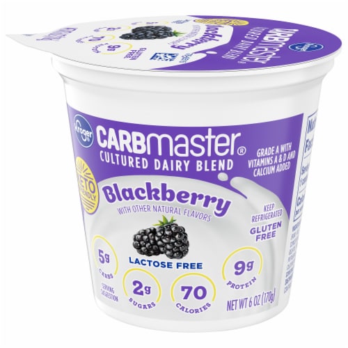 Kroger® CARBmaster® Blackberry Lactose Free Yogurt Cup Perspective: bottom