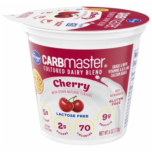 Kroger® CARBmaster® Cherry Lactose Free Lowfat Yogurt Cup Perspective: bottom