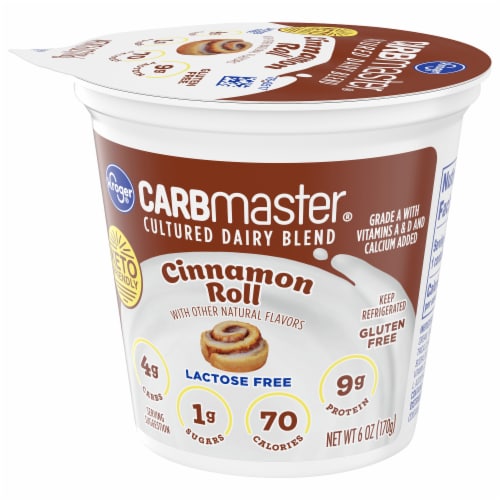 Kroger® CARBmaster® Cinnamon Roll Lactose Free Lowfat Yogurt Cup Perspective: bottom