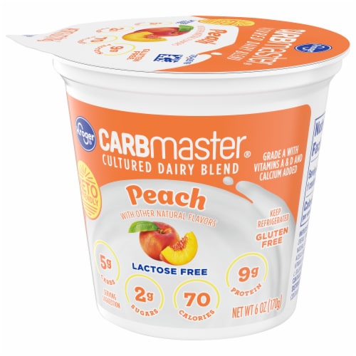 Kroger® CARBmaster® Peach Lactose Free Yogurt Cup Perspective: bottom