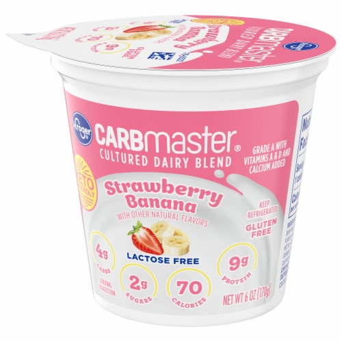 Kroger® CARBmaster® Strawberry Banana Lactose Free Yogurt Cup Perspective: bottom