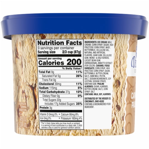 Kroger® Deluxe Caramel Praline Ice Cream Tub Perspective: bottom