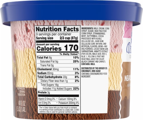Kroger® Deluxe Neapolitan Ice Cream Tub Perspective: bottom