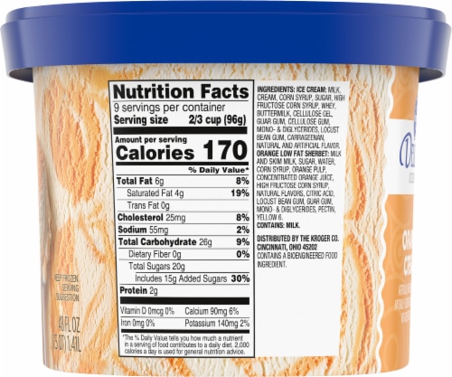 Kroger® Deluxe Orange Cream Ice Cream Tub Perspective: bottom
