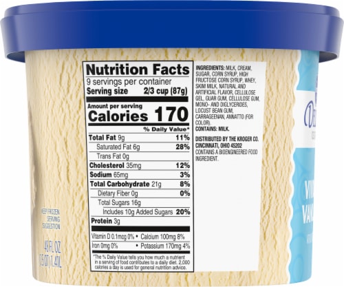 Kroger® Deluxe Vividly Vanilla Ice Cream Tub Perspective: bottom