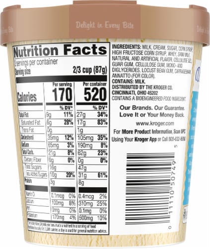 Kroger® Deluxe Vividly Vanilla Ice Cream Pint Perspective: bottom