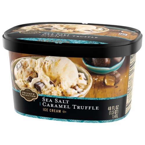 Private Selection® Sea Salt Caramel Truffle Ice Cream Tub Perspective: bottom