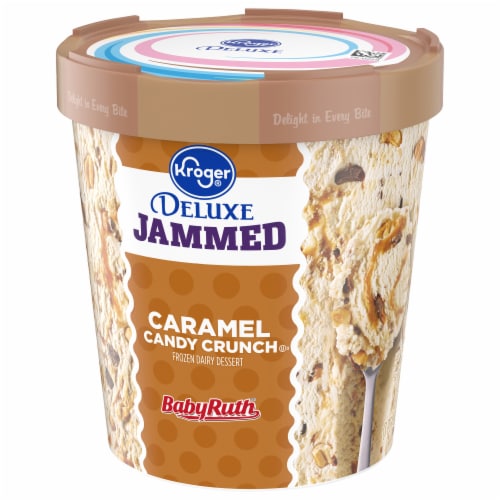 Kroger® Deluxe Jammed BabyRuth® Caramel Candy Crunch Frozen Dairy Dessert Pint Perspective: bottom