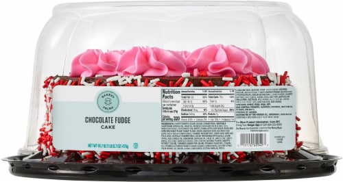 Bakery Fresh Valentine Chocolate Cake Perspective: bottom