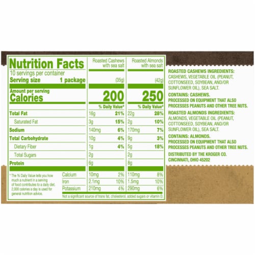 Simple Truth™ Almond and Cashew Snack Size Nuts Perspective: bottom
