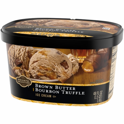 Private Selection® Brown Butter Bourbon Truffle Ice Cream Tub Perspective: bottom