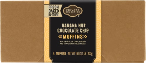 Private Selection® Banana Nut Chocolate Chip Muffins Perspective: bottom
