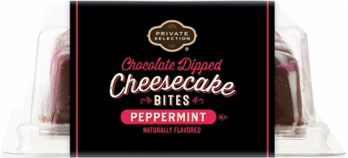 Private Selection® Chocolate Dipped Peppermint Cheesecake Bites Perspective: bottom