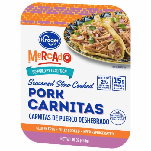 Kroger® Mercado Seasoned Slow Cooked Pork Carnitas Perspective: bottom