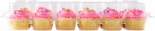 Bakery Fresh Vanilla & Chcolate Mini Spring Cupcakes Perspective: bottom