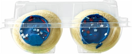 Bakery Fresh Patriotic Vanilla Frosted Cookies Perspective: bottom