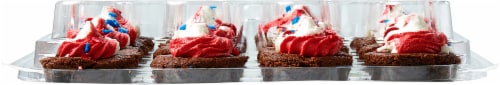 Bakery Fresh Mini Brownies Patriotic Party Platter Perspective: bottom