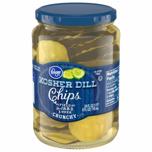 Kroger® Kosher Dill Pickle Chips Perspective: bottom