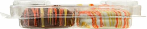 Chocolaty Dipped Mixed Drizzled Sandwich Cookies Perspective: bottom