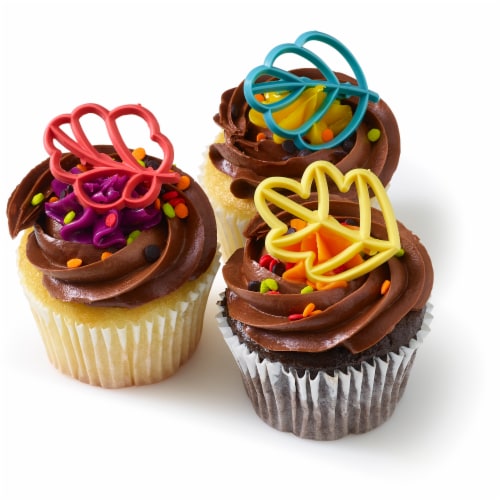 Variety Cupcakes with Buttercream Icing Perspective: bottom