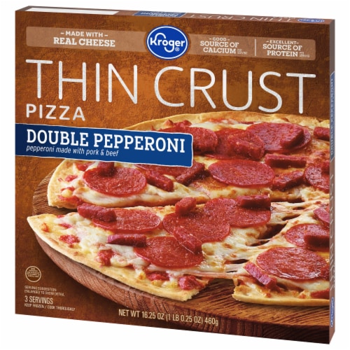 Kroger® Double Pepperoni Thin Crust Frozen Pizza Perspective: bottom
