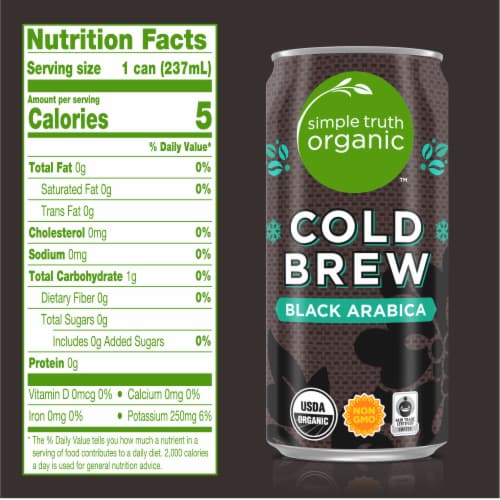 Simple Truth Organic™ Fair Trade Cold Brew Black Brew Arabica Coffee Perspective: bottom